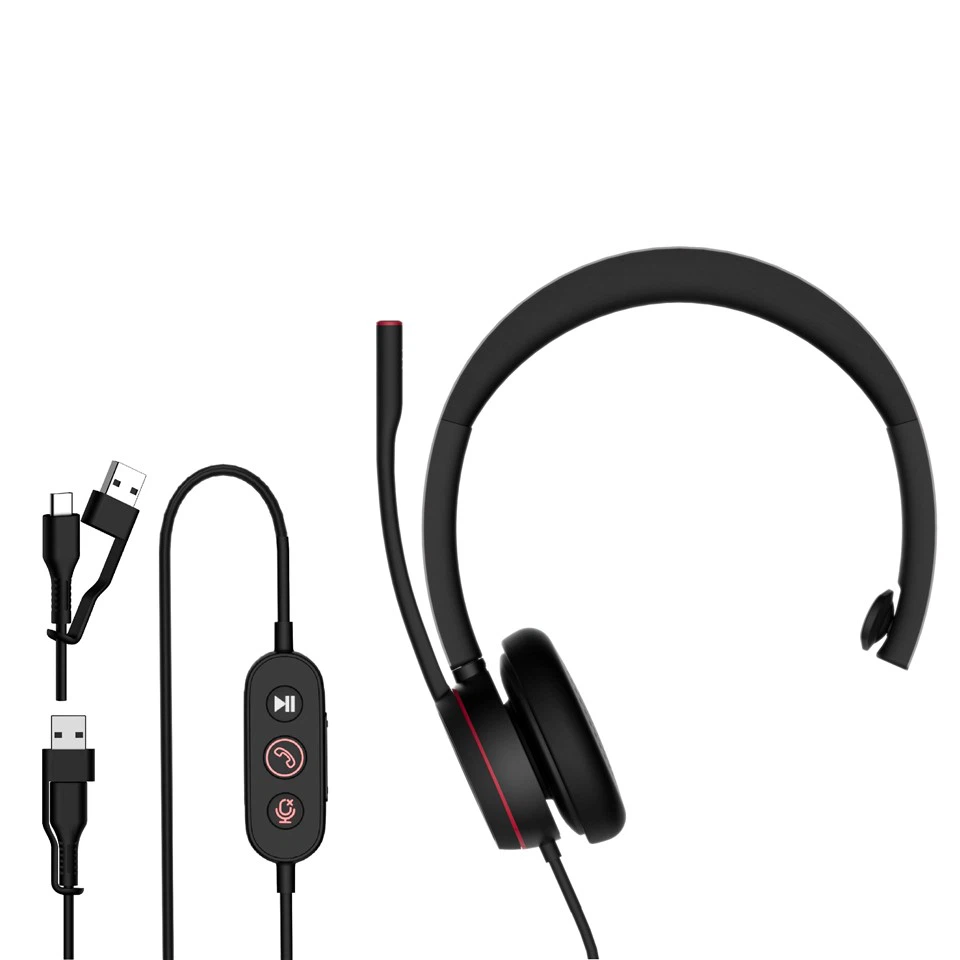 USB-Mono-Headset mit Mikrofon